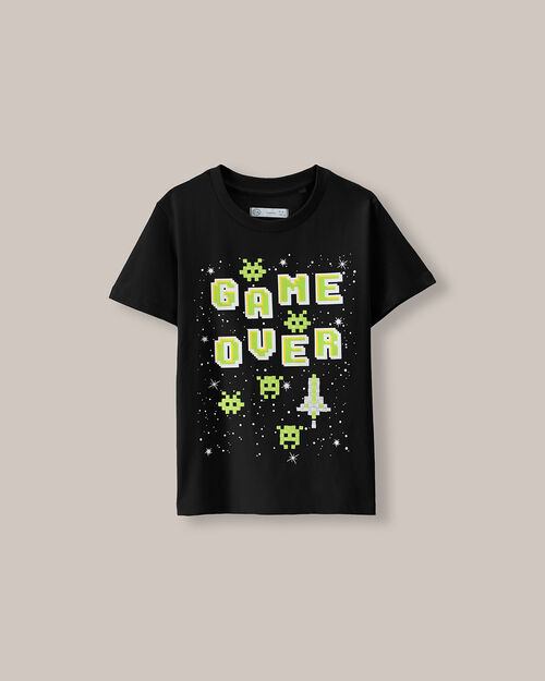 Playera Texto Game Over